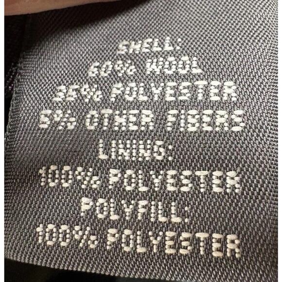 St. John’s Bay Men’s Pea Coat Large Black Wool Blend Classic Winter Jacket - Picture 5 of 9